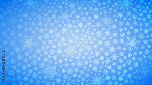 Christmas background of small snowflakes