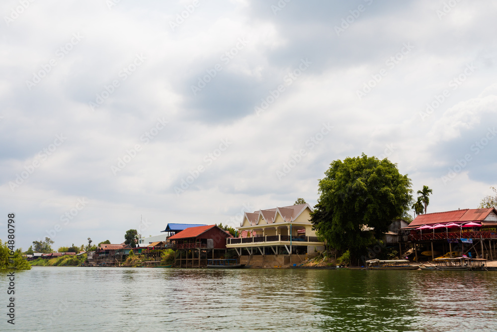 Obraz premium Port on Mekhong Don Det