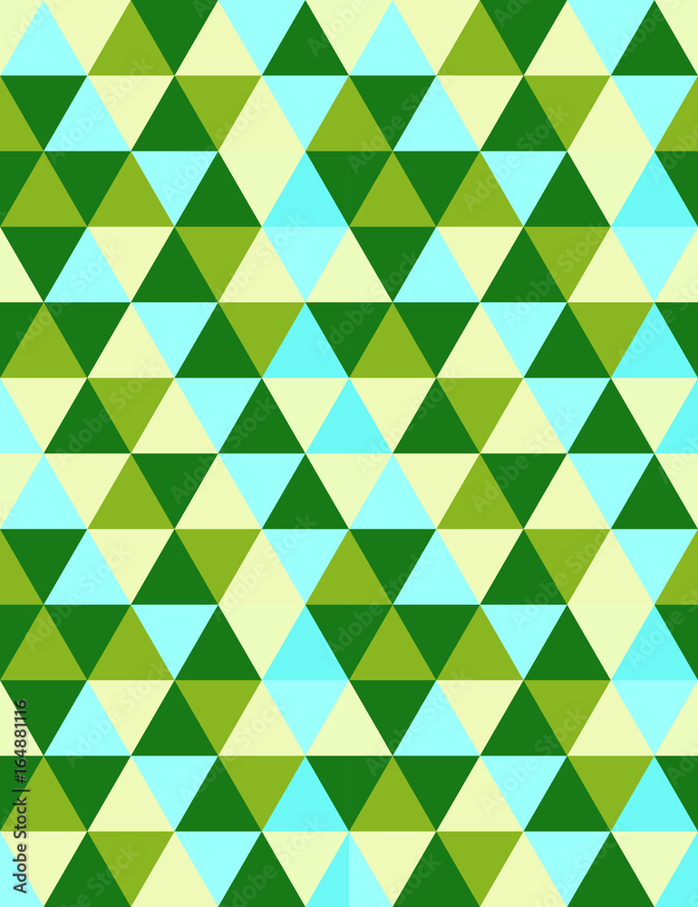 Positive triangular seamless texture in harmonious colors