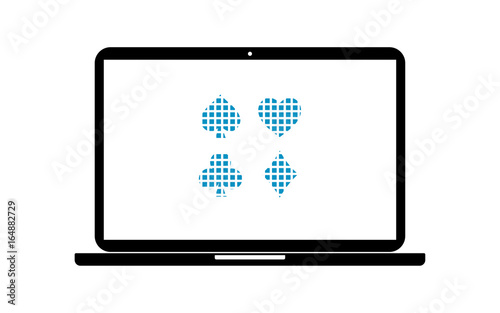 Pixel Icon Laptop - Kartenspiel