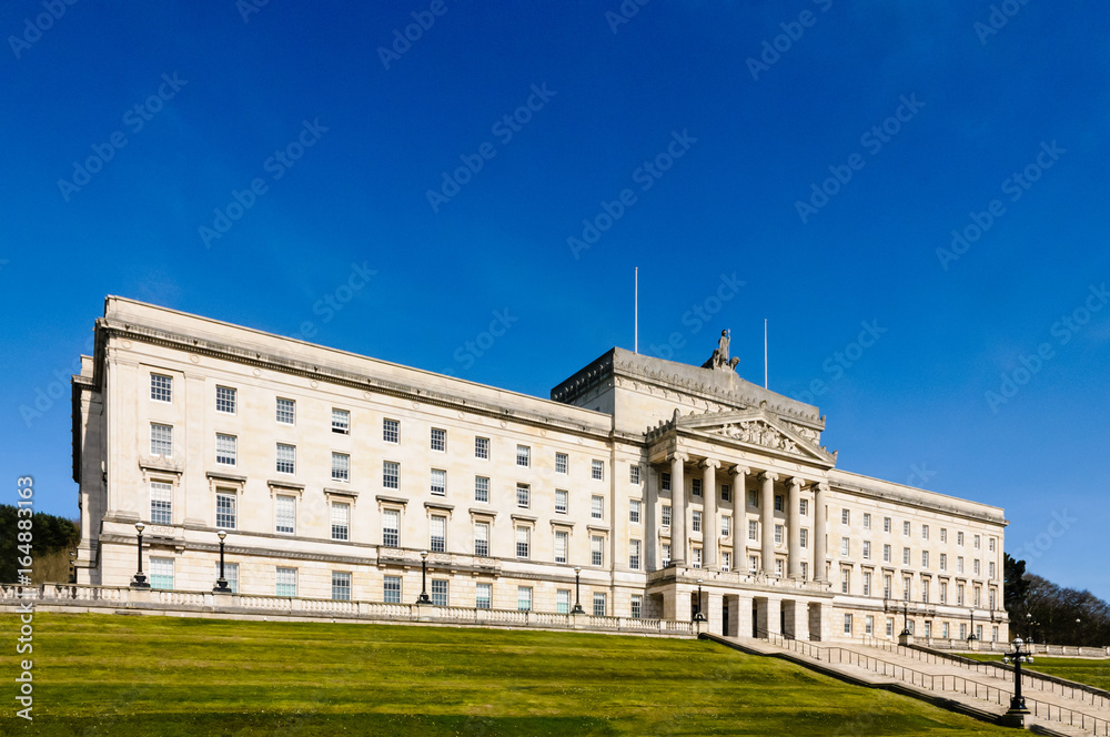 Parliament Buildings, Stormont, Belfast, home of the Northern Ireland Assembly.