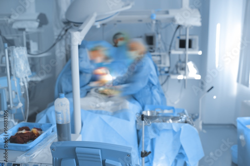 Vászonkép Working medical personnel in the ICU