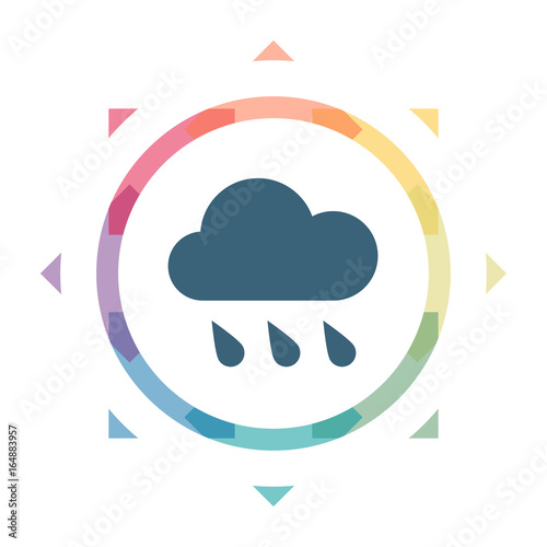 buntes Symbol - Regenwolke