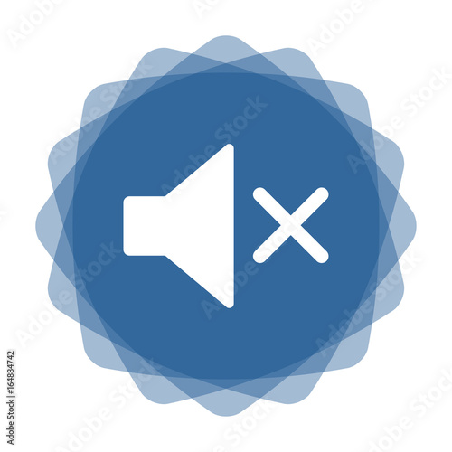 App Icon blau Lautsprecher stumm