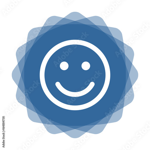 App Icon blau Smiley glücklich