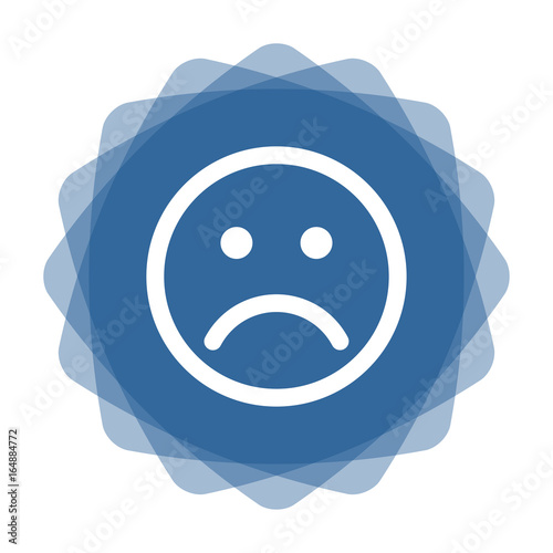 App Icon blau Smiley traurig
