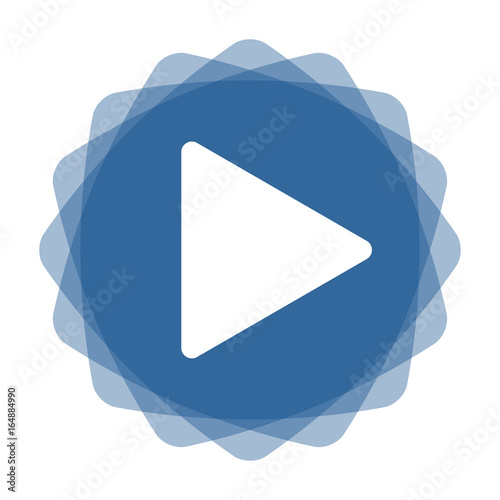 App Icon blau Wiedergabe