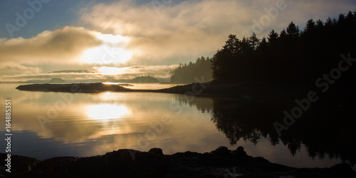 Fototapeta Naklejka Na Ścianę i Meble -  Misty sunrise at Haida Qwaii