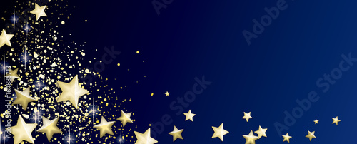 Blue and gold banner