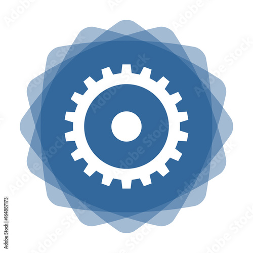 App Icon blau Zahnrad Mechanik