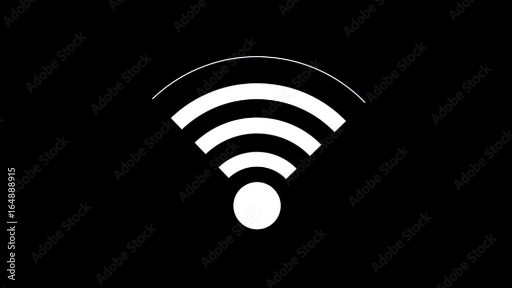 icon connection to the wifi point with a changing level of signal, wireless network icon, wifi symbol
