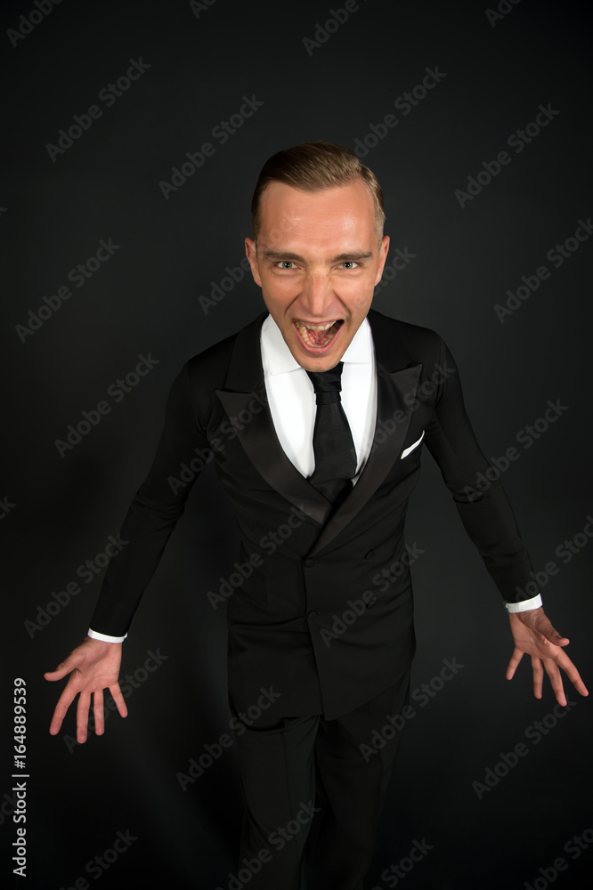 scraeming young business man scraeming young business man