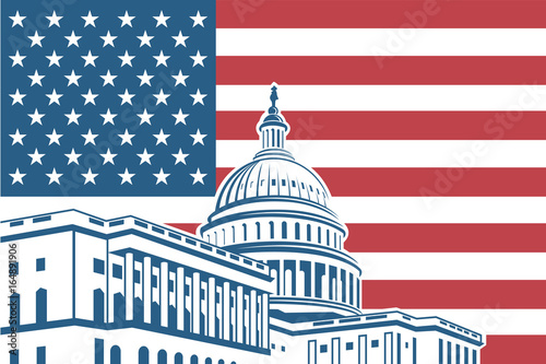 United States Capitol building icon in Washington DC