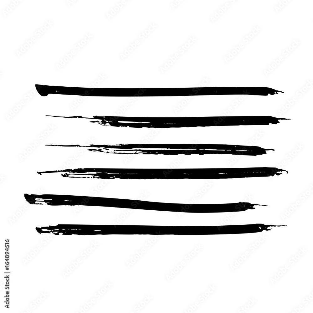 Set of black paint, ink brush strokes, lines. Dirty artistic design elements. Vector eps10. Set of black paint, ink brush strokes, lines. Dirty artistic design elements. Vector eps10.