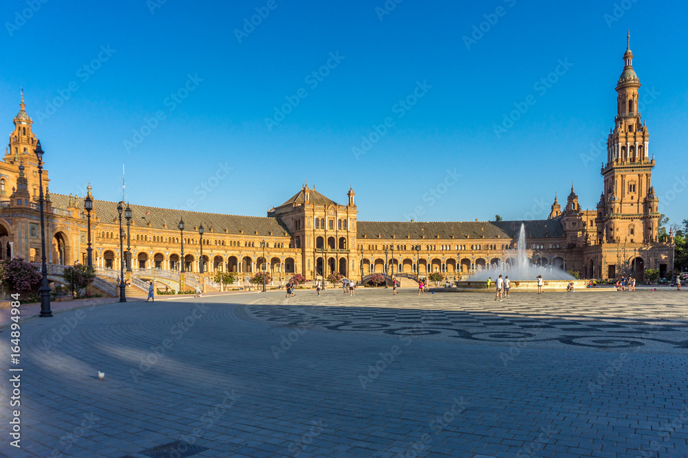 The plaza de espana in Seville, Spain, Europe