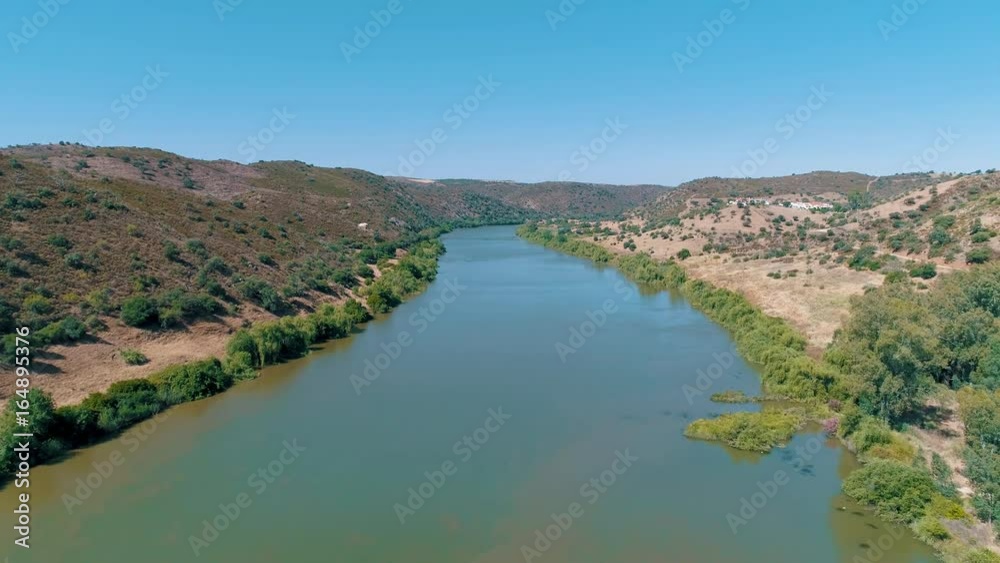Aerial View of the River Guadiana, Portugal