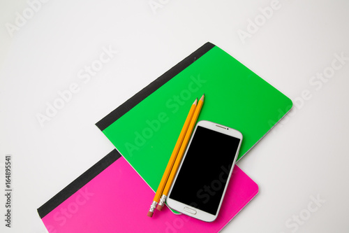 back to school crafts colors paper pencil ruler cell phone 