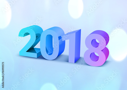 2018 New year background. Vector EPS10.
