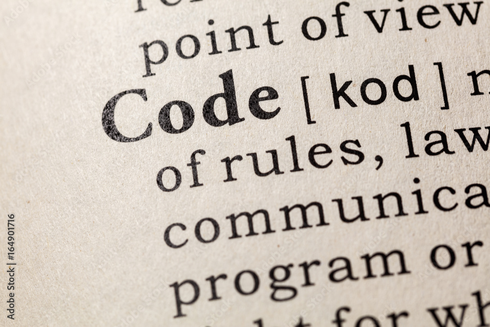 Obraz premium definition of code