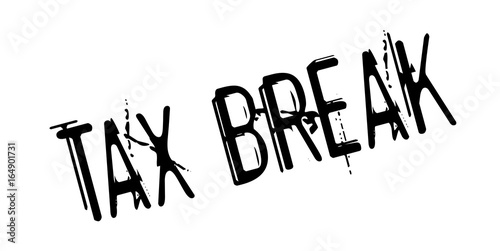 Tax Break rubber stamp. Grunge design with dust scratches. Effects can be easily removed for a clean, crisp look. Color is easily changed.