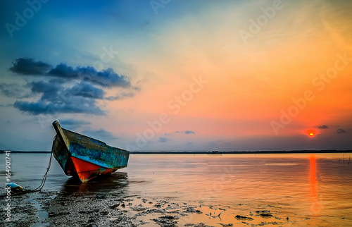 boat with seaview with art pastel color © fiez