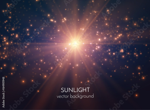 Sun light vector background. EPS10