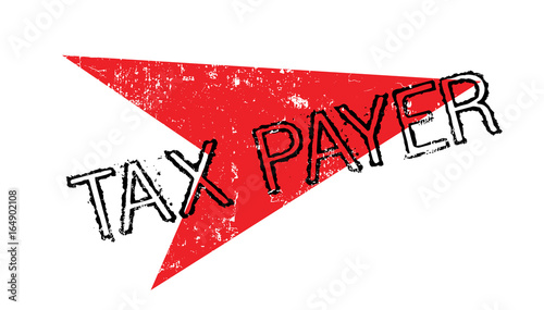 Tax Payer rubber stamp. Grunge design with dust scratches. Effects can be easily removed for a clean, crisp look. Color is easily changed.
