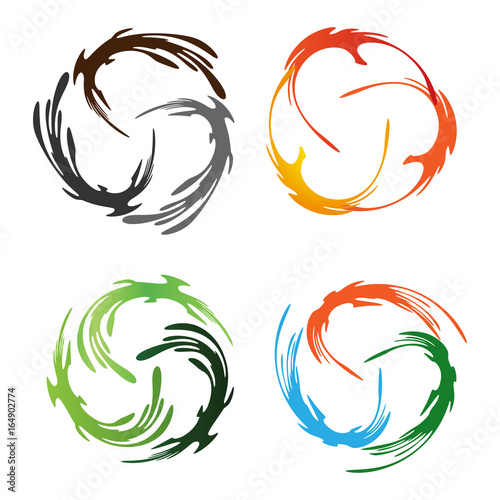 Abstract Phoenix Bird. logo design. Vector illustration