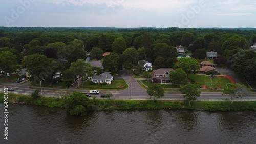 Aerial video homes in Wakefield Middlesex County Massachusetts
