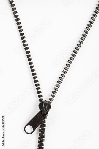Fototapeta Naklejka Na Ścianę i Meble -  black plastic zipper