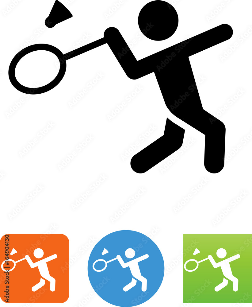 Badminton Smash Icon - Illustration Badminton Smash Icon - Illustration
