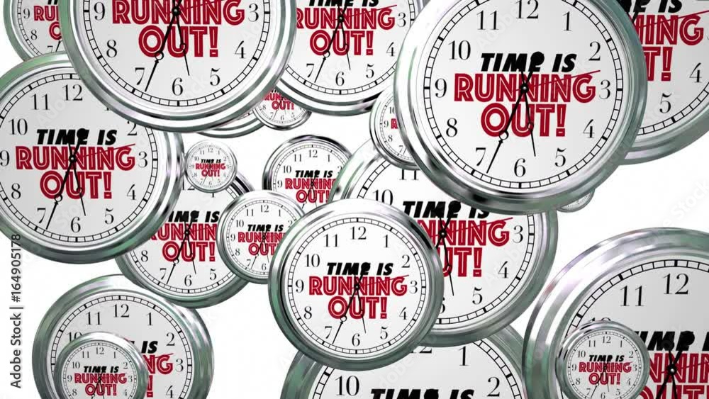 Time is Running Out Clocks Flying By Deadline Reminder 3d Animation