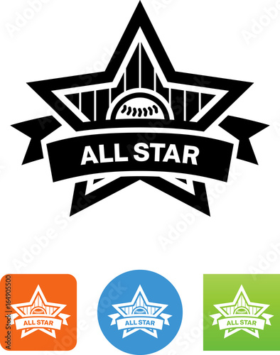Baseball All-Star Icon - Illustration