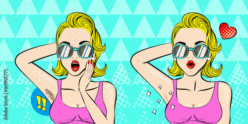pop of cartoon woman