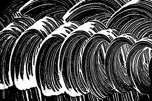 Grunge soap texture. Distress black and white rough foam trace adorable background. Noise dirty rectangle grunge foam texture. Dirty artistic soap background. Vector illustration.