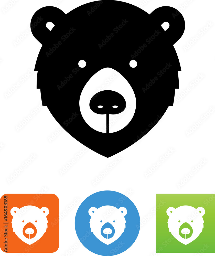 Bear Face Icon - Illustration Bear Face Icon - Illustration