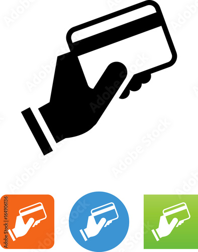Buying With A Credit Card Icon - Illustration