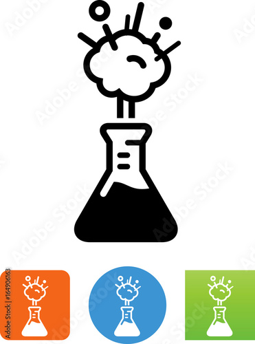 Beaker Exploding Icon - Illustration