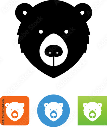 Bear Face Icon - Illustration