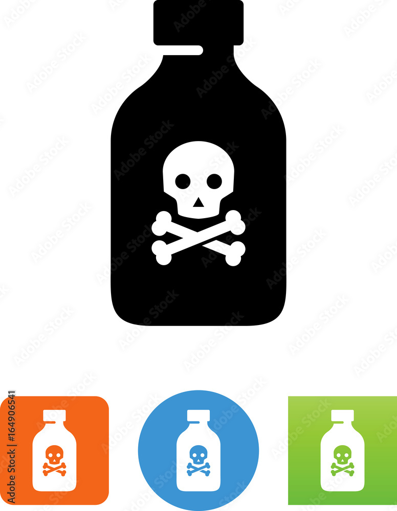 Fototapeta premium Bottle Of Poison Icon - Illustration