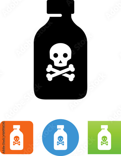 Bottle Of Poison Icon - Illustration