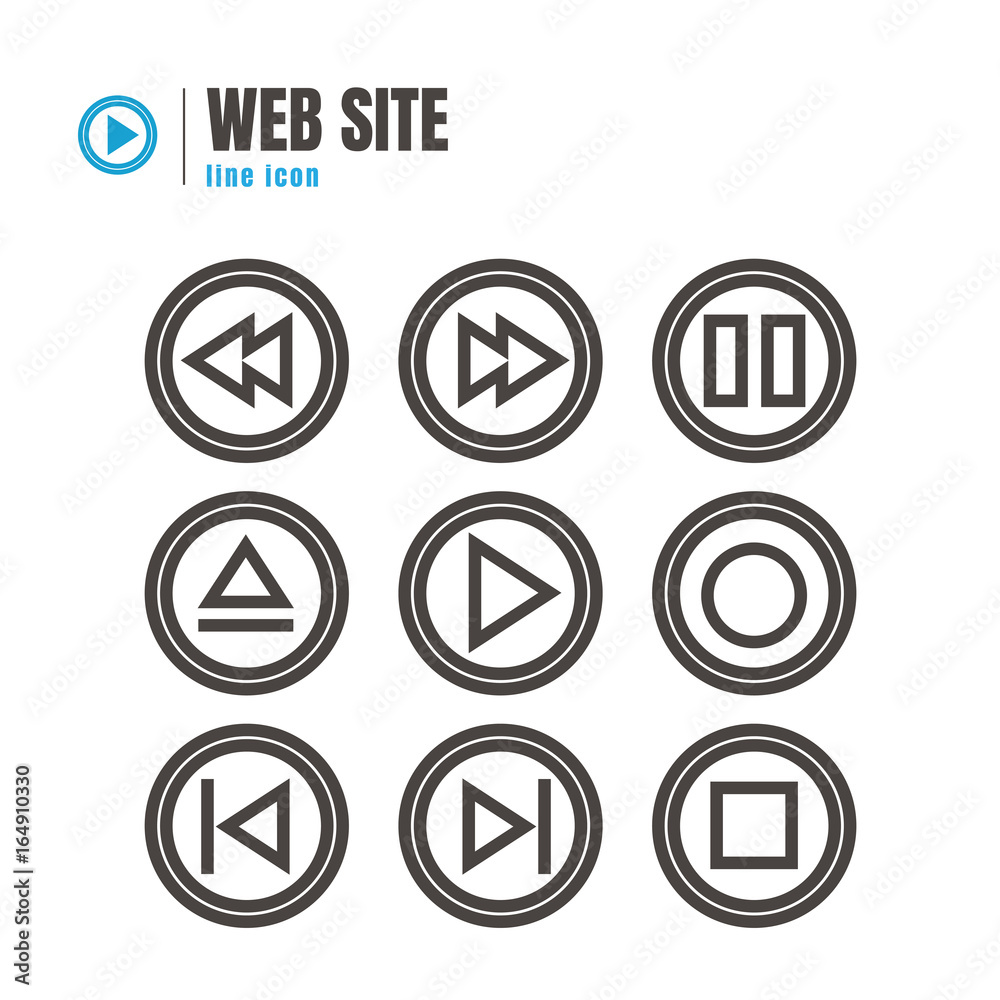 icons line Media Modern design black vector on white background icons line Media Modern design black vector on white background