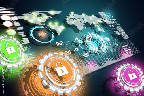  Data protection and insurance. Concept of business security system.
