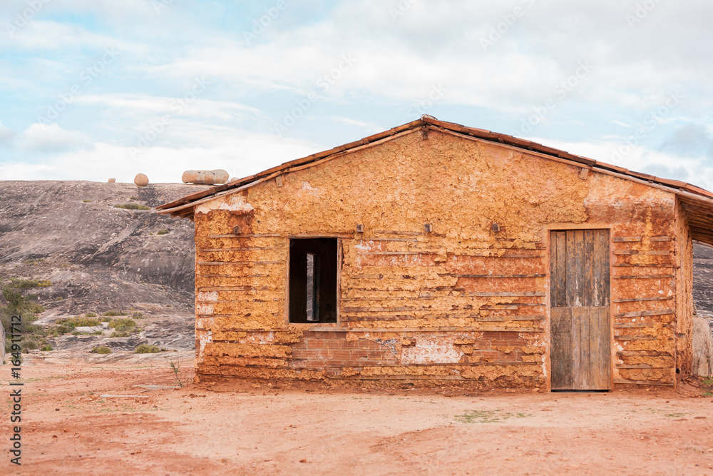 Typical mud house of the poor regions of the countryside of Brazil Typical mud house of the poor regions of the countryside of Brazil