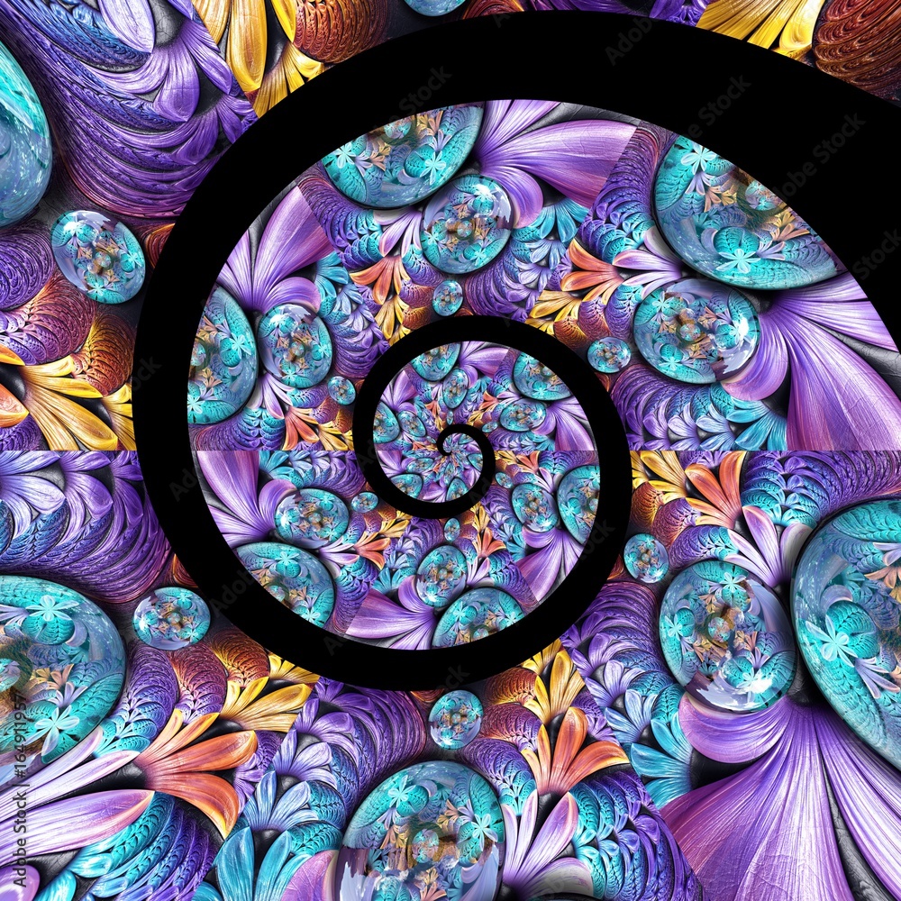 3D rendering magic spiral artwork