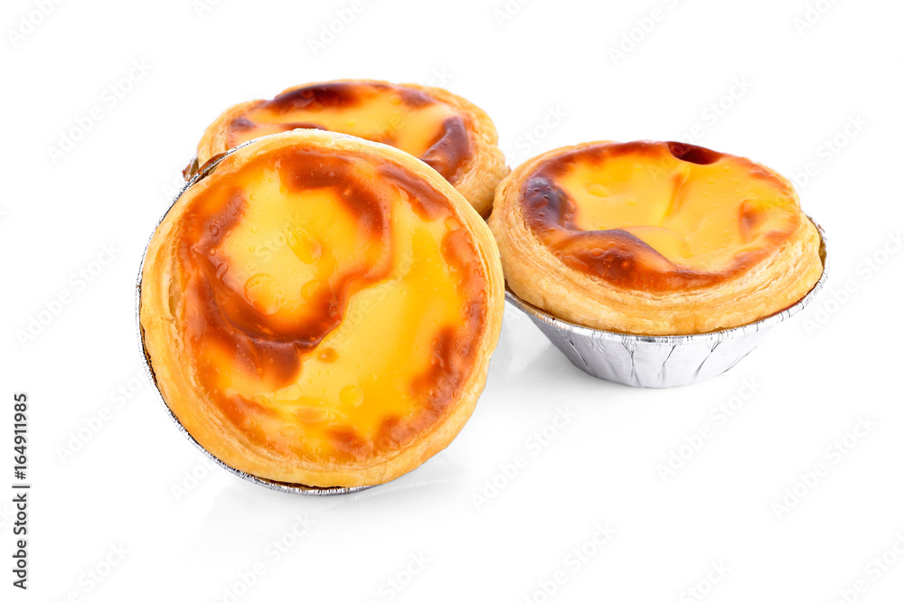 Egg Tarts isolated on white background Egg Tarts isolated on white background