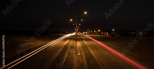 Highway at Night - Light Trails