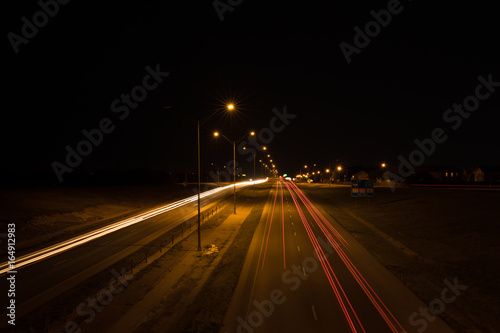 Highway at Night - Light Trails