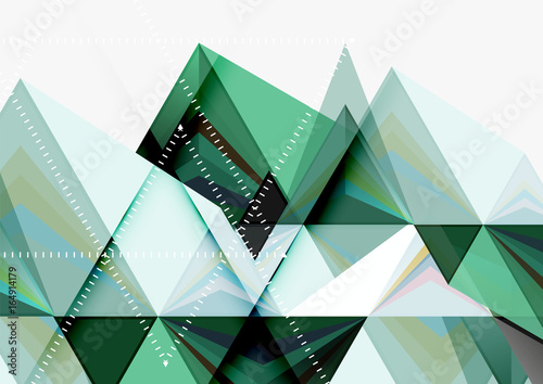 Triangular low poly vector a4 size geometric abstract template