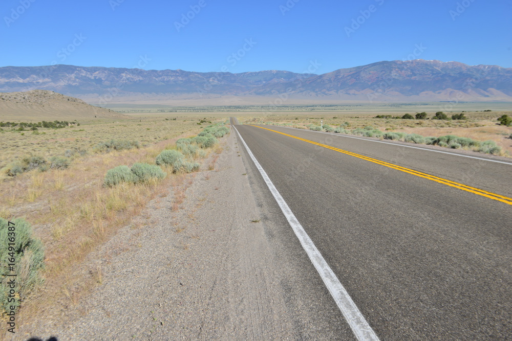 The scenery of US 50 State Highway in Nevada
